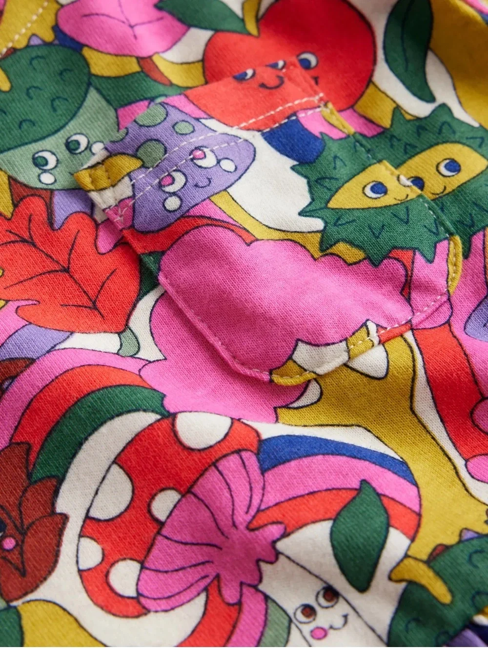 NWT 9-10Y Mini Boden Pink Floral & Fruit Print long sleeve fun dress